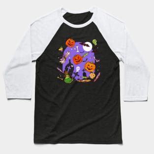 Eerie Purple Cute Pattern Baseball T-Shirt